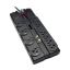 Tripp Lite TLP1208TELTV surge protector Black 12 AC outlet(s) 120 V 94.5" (2.4 m)1