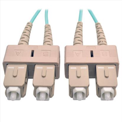 Tripp Lite N806-15M fiber optic cable 590.6" (15 m) 2x SC OM3 Beige, Turquoise1