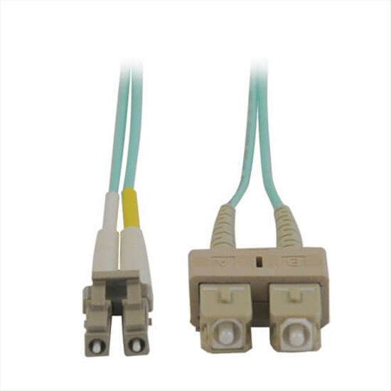 Tripp Lite N816-03M fiber optic cable 118.1" (3 m) 2x SC 2x LC OM3 Beige, Turquoise1