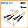 Tripp Lite N352-05M fiber optic cable 196.9" (5 m) 2x ST OFNR Black, Yellow2