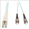 Tripp Lite N818-03M fiber optic cable 118.1" (3 m) 2x LC 2x ST OM3 Gray, Turquoise1