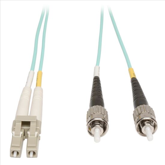 Tripp Lite N818-03M fiber optic cable 118.1" (3 m) 2x LC 2x ST OM3 Gray, Turquoise1