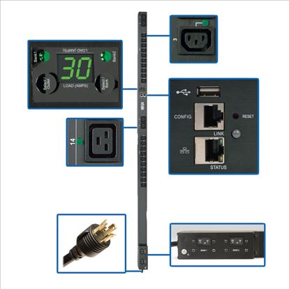 Tripp Lite PDUMVR30HVNETLX power distribution unit (PDU) 24 AC outlet(s) 0U Black1