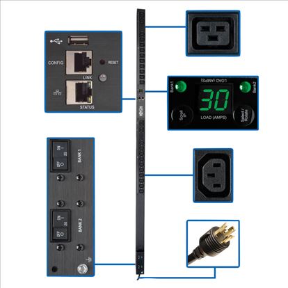 Tripp Lite PDUMNV30HVLX power distribution unit (PDU) 24 AC outlet(s) 0U Black1