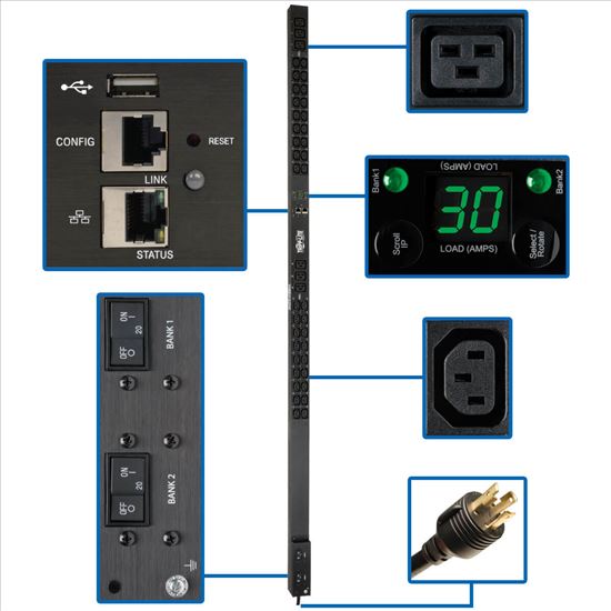 Tripp Lite PDUMNV30HV2LX power distribution unit (PDU) 42 AC outlet(s) 0U Black1