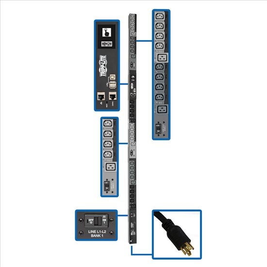 Tripp Lite PDU3EVSR6L2130 power distribution unit (PDU) 30 AC outlet(s) 0U Black1