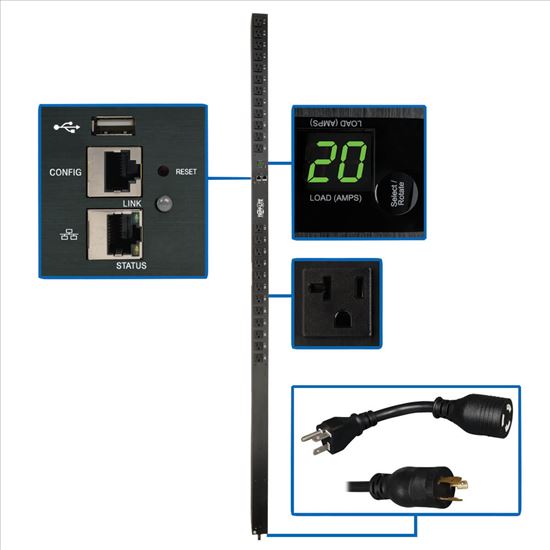 Tripp Lite PDUMV20NETLX power distribution unit (PDU) 24 AC outlet(s) 0U Black1