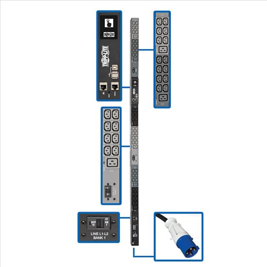 Tripp Lite PDU3EVN10G60B power distribution unit (PDU) 48 AC outlet(s) 0U Black1