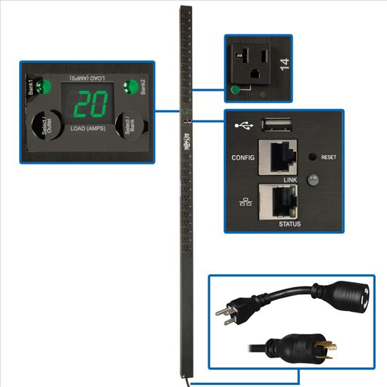 Tripp Lite PDUMVR20NETLX power distribution unit (PDU) 24 AC outlet(s) 0U Black1