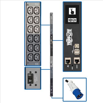 Tripp Lite PDU3EVN6G60C power distribution unit (PDU) 36 AC outlet(s) 0U Black, Gray1