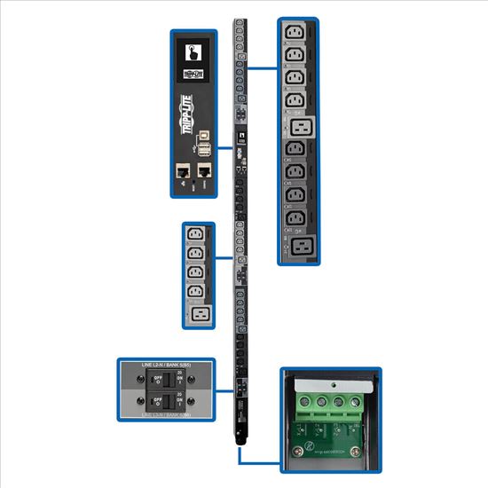 Tripp Lite PDU3XEVSRHWB power distribution unit (PDU) 30 AC outlet(s) 0U Black1