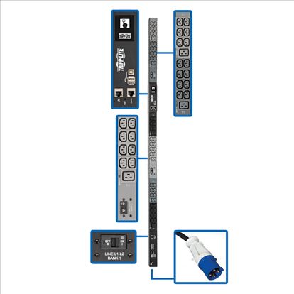 Tripp Lite PDU3EVN6G60B power distribution unit (PDU) 48 AC outlet(s) 0U Black, Gray1