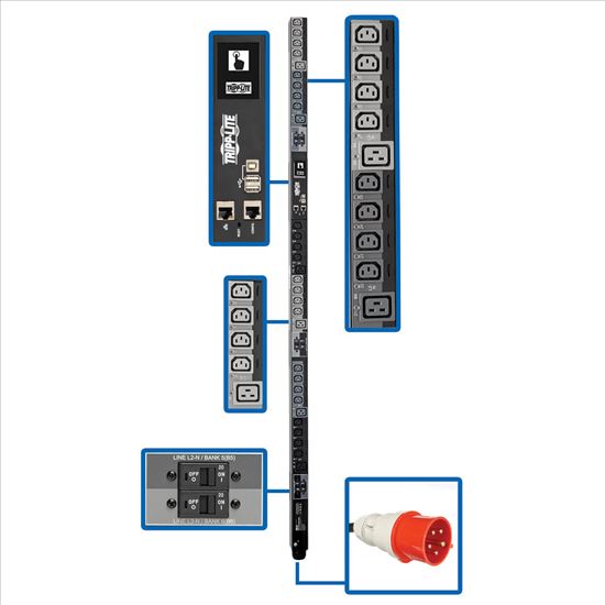 Tripp Lite PDU3XEVSR6G32B power distribution unit (PDU) 30 AC outlet(s) 0U Black1