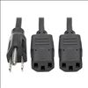 Tripp Lite P006-006-2 power cable Black 72" (1.83 m) C13 coupler2