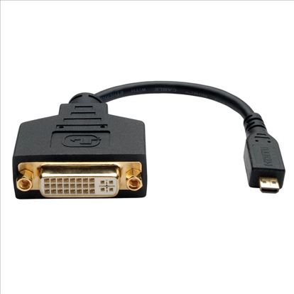 Tripp Lite P132-06N-MICRO video cable adapter 6" (0.152 m) HDMI DVI-D Black1