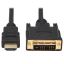 Picture of Tripp Lite P566-012 video cable adapter 145.7" (3.7 m) HDMI DVI-D Black