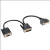 Tripp Lite P564-06N-DV video cable adapter 5.91" (0.15 m) DVI-I DVI-D + VGA (D-Sub) Black1