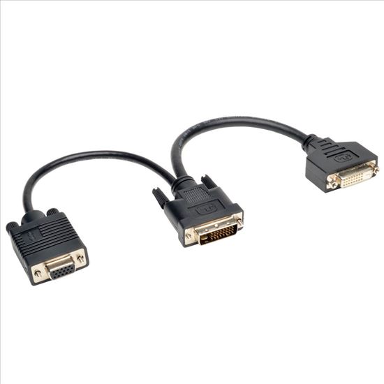 Tripp Lite P564-06N-DV video cable adapter 5.91" (0.15 m) DVI-I DVI-D + VGA (D-Sub) Black1