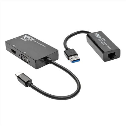 Tripp Lite P137-GHDV-V2-K video cable adapter 7.87" (0.2 m) Mini DisplayPort, USB 3.0 DVI/VGA/HDMI, RJ-45 Black1