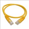 Tripp Lite N002-002-YW networking cable Yellow 24" (0.61 m) Cat5e U/UTP (UTP)2