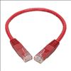 Tripp Lite N200-001-RD networking cable Red 12.2" (0.31 m) Cat6 U/UTP (UTP)2