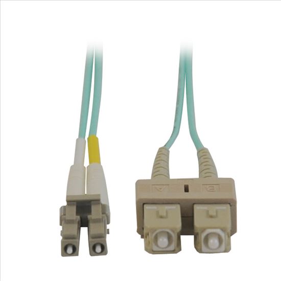 Tripp Lite N816-10M fiber optic cable 393.7" (10 m) 2x SC 2x LC OM3 Beige, Turquoise1