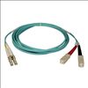 Tripp Lite N816-10M fiber optic cable 393.7" (10 m) 2x SC 2x LC OM3 Beige, Turquoise2