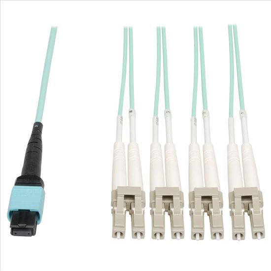 Tripp Lite N844-03M-8LC-P fiber optic cable 120.1" (3.05 m) MTP 8x LC OM3 Black, Turquoise1