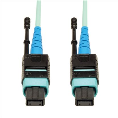 Tripp Lite N846-10M-24-P fiber optic cable 396.1" (10.1 m) MTP OM3 Black, Turquoise1