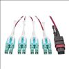 Tripp Lite N845-01M-8L-MG fiber optic cable 39.4" (1 m) MPO/MTP 8x LC OM4 Black, Magenta, Turquoise1