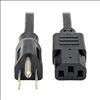 Tripp Lite P030-002-5 power cable Black 24" (0.61 m) NEMA 5-15P C13 coupler1