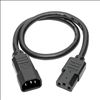 Tripp Lite P005-002 power cable Black 24" (0.61 m) C14 coupler C13 coupler2