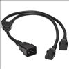 Tripp Lite P032-002-2C13 power cable Black 24" (0.61 m) C13 coupler C20 coupler2