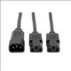 Tripp Lite P004-006-2C13 power cable Black 72" (1.83 m) C14 coupler C13 coupler1