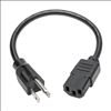 Tripp Lite P006-001 power cable Black 11.8" (0.3 m) NEMA 5-15P C13 coupler2