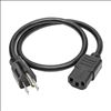 Tripp Lite P006-002-13A power cable Black 24" (0.61 m) NEMA 5-15P C13 coupler2