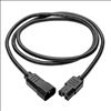 Tripp Lite P018-010 power cable Black 118.1" (3 m) C14 coupler C15 coupler2