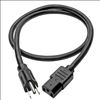 Tripp Lite P007-003 power cable Black 35.8" (0.91 m) NEMA 5-15P C13 coupler2