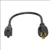 Tripp Lite P025-001 power cable Black 11.8" (0.3 m) NEMA 5-15R NEMA L5-15R2