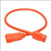 Tripp Lite P018-002-AOR power cable Orange 23.6" (0.6 m) C14 coupler C15 coupler1