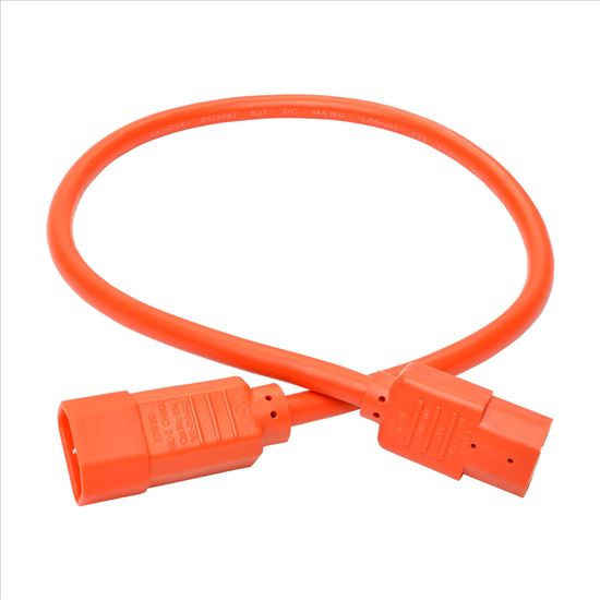 Tripp Lite P018-002-AOR power cable Orange 23.6" (0.6 m) C14 coupler C15 coupler1