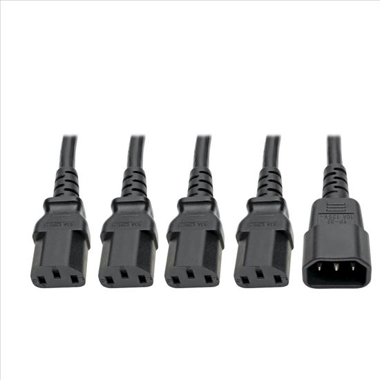 Tripp Lite P004-18N-4XC13 power cable Black 18.1" (0.46 m) C13 coupler C14 coupler1