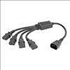 Tripp Lite P004-18N-4XC13 power cable Black 18.1" (0.46 m) C13 coupler C14 coupler2