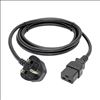 Tripp Lite P052-008 power cable Black 96.1" (2.44 m) C19 coupler BS 13632