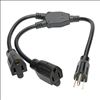 Tripp Lite P024-18N-13A-2R power cable Black 18.1" (0.46 m) NEMA 5-15P 2 x NEMA 5-15R1