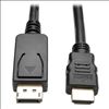 Tripp Lite P582-003-V2 video cable adapter 35.8" (0.91 m) DisplayPort HDMI Black, Metallic2