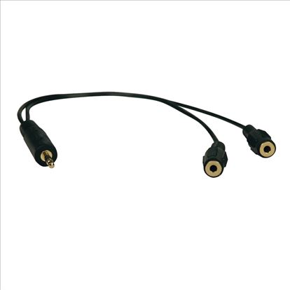 Tripp Lite P313-001 audio cable 11.8" (0.3 m) 3.5mm 2 x 3.5mm Black1