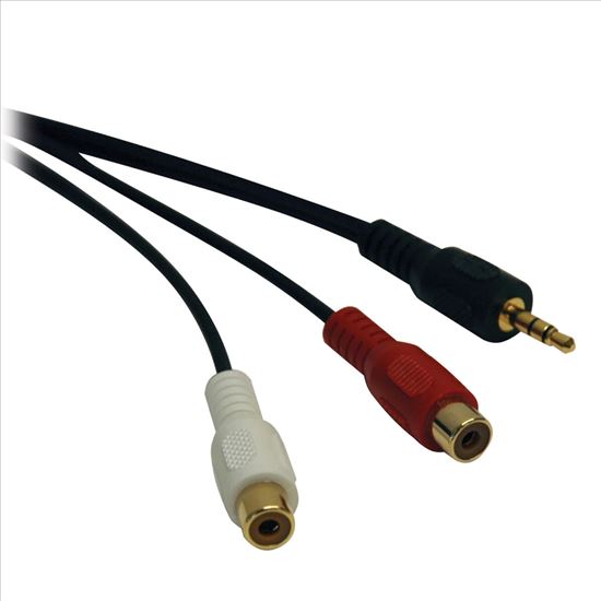 Tripp Lite P315-06N audio cable 5.91" (0.15 m) 3.5mm 2 x RCA Black, Red, White1