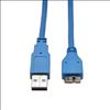 Tripp Lite U326-006 USB cable 72" (1.83 m) USB 3.2 Gen 1 (3.1 Gen 1) USB A Micro-USB B Blue2