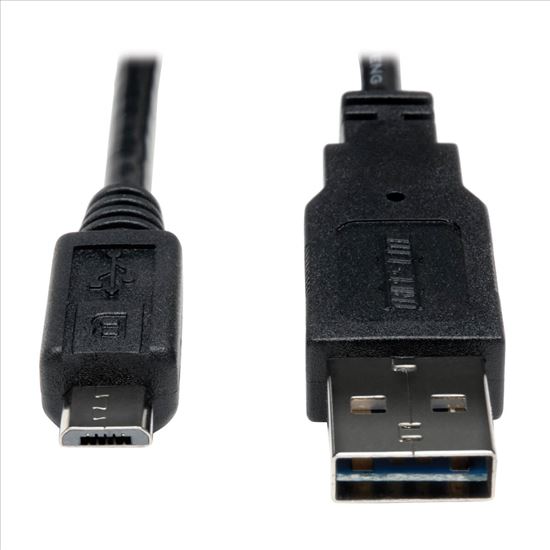 Tripp Lite UR050-001-24G USB cable 11.8" (0.3 m) USB 2.0 USB A Micro-USB B Black1